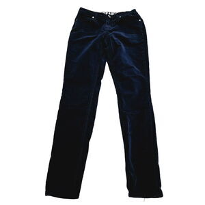 Hydraulic Womens Corduroy Pants Blue Size 6 Cotton Blend Stretch Pockets Button